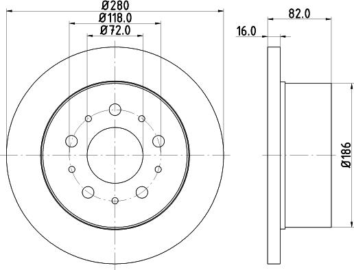 DON PCD19502 - Гальмівний диск autozip.com.ua