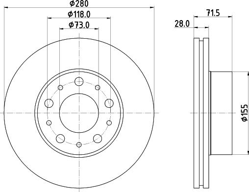 DON PCD19692 - Гальмівний диск autozip.com.ua