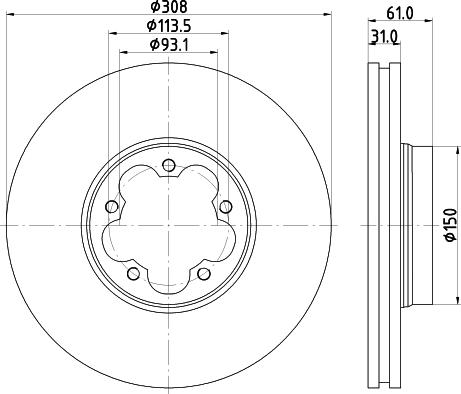 DON PCD19611 - Гальмівний диск autozip.com.ua