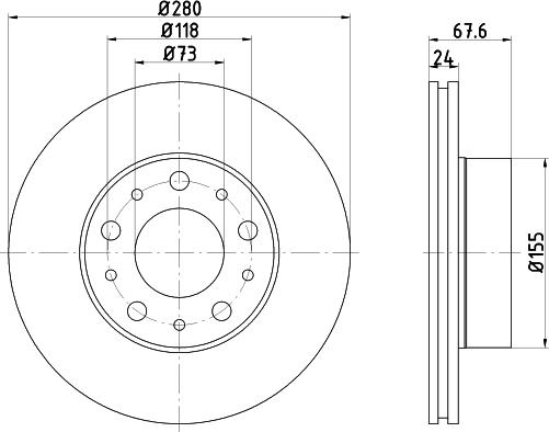 DON PCD19632 - Гальмівний диск autozip.com.ua