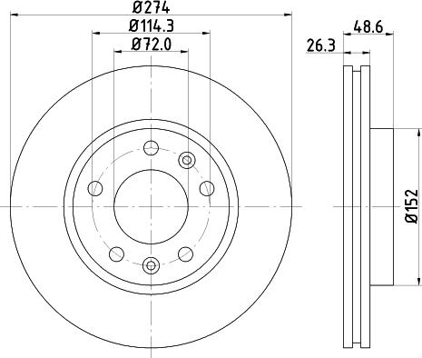 DON PCD14602 - Гальмівний диск autozip.com.ua