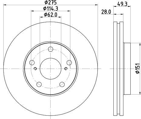 DON PCD14092 - Гальмівний диск autozip.com.ua