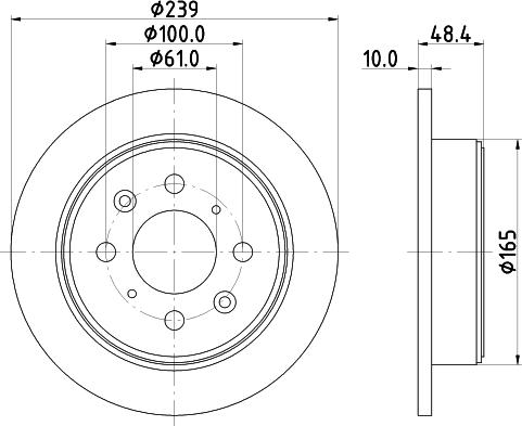 DON PCD14752 - Гальмівний диск autozip.com.ua