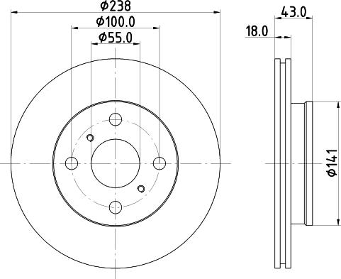 DON PCD15142 - Гальмівний диск autozip.com.ua