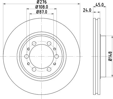 DON PCD15122 - Гальмівний диск autozip.com.ua