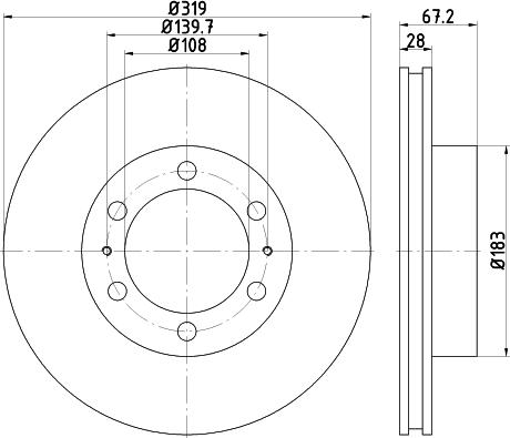 DON PCD15212 - Гальмівний диск autozip.com.ua