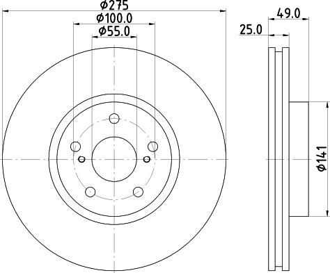 DON PCD15742 - Гальмівний диск autozip.com.ua