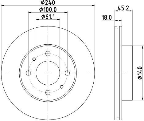 DON PCD16342 - Гальмівний диск autozip.com.ua