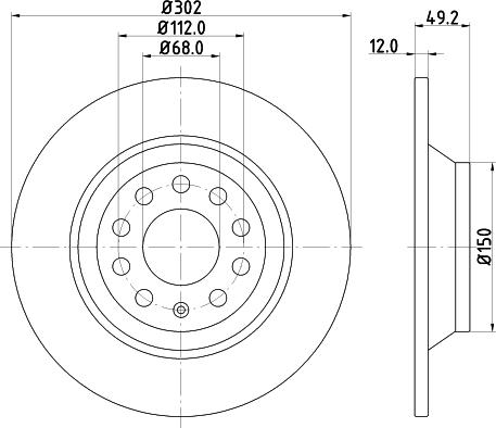 DON PCD10492 - Гальмівний диск autozip.com.ua