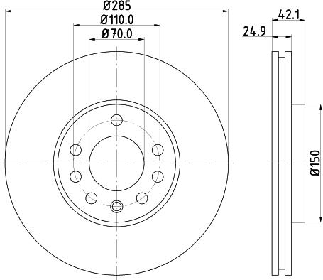 DON PCD10452 - Гальмівний диск autozip.com.ua