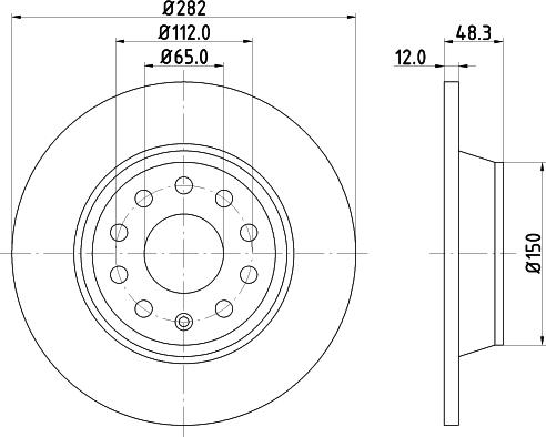 DON PCD10082 - Гальмівний диск autozip.com.ua