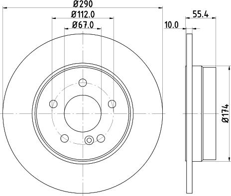 DON PCD10712 - Гальмівний диск autozip.com.ua