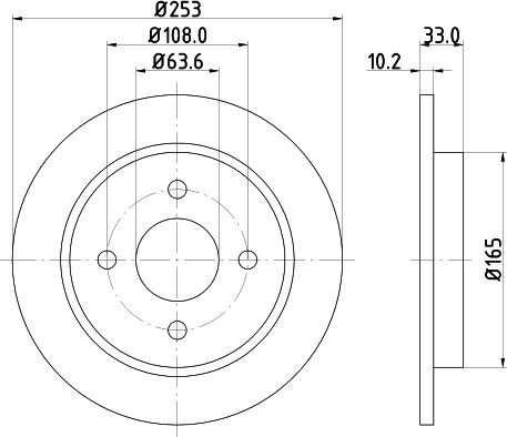 DON PCD10722 - Гальмівний диск autozip.com.ua