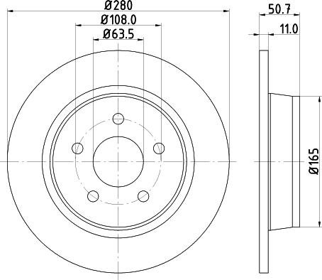 DON PCD11592 - Гальмівний диск autozip.com.ua