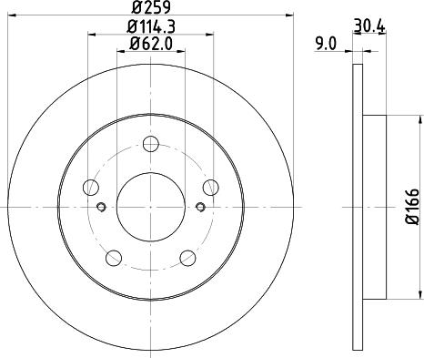 DON PCD11562 - Гальмівний диск autozip.com.ua