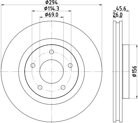 DON PCD11502 - Гальмівний диск autozip.com.ua