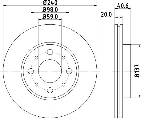 DON PCD11522 - Гальмівний диск autozip.com.ua