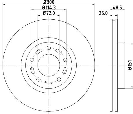 DON PCD11622 - Гальмівний диск autozip.com.ua