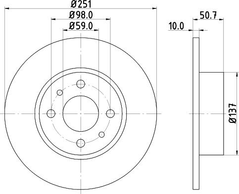 DON PCD11132 - Гальмівний диск autozip.com.ua