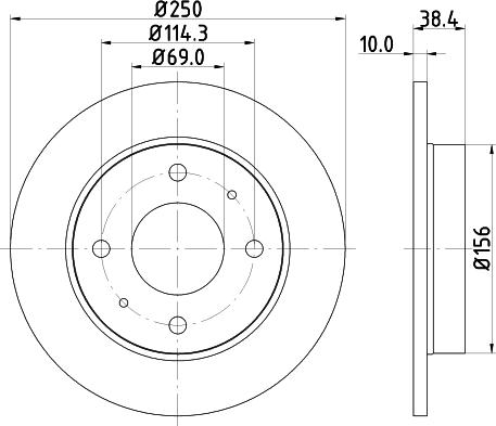 DON PCD11892 - Гальмівний диск autozip.com.ua