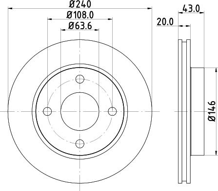 DON PCD11872 - Гальмівний диск autozip.com.ua