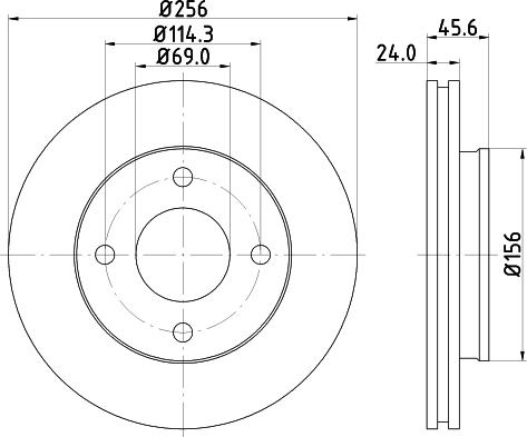 DON PCD11282 - Гальмівний диск autozip.com.ua