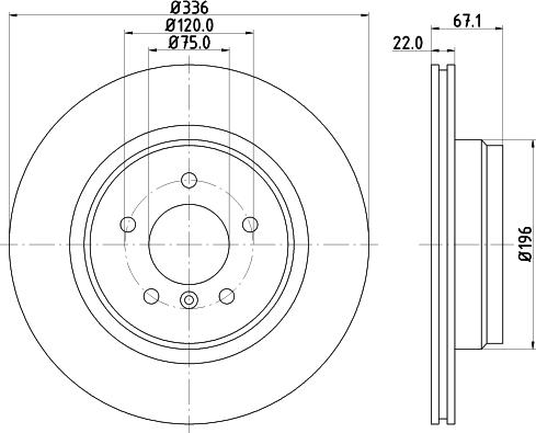 DON PCD11722 - Гальмівний диск autozip.com.ua