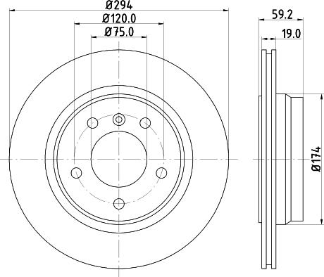 DON PCD18042 - Гальмівний диск autozip.com.ua