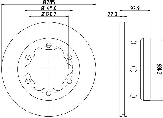 DON PCD18012 - Гальмівний диск autozip.com.ua