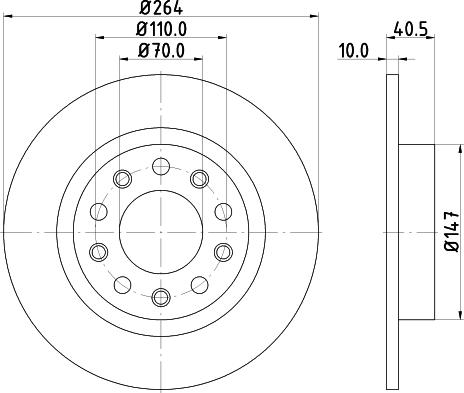 DON PCD13582 - Гальмівний диск autozip.com.ua