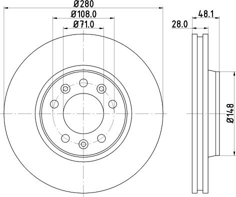 DON PCD13602 - Гальмівний диск autozip.com.ua