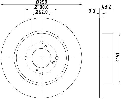 DON PCD13322 - Гальмівний диск autozip.com.ua