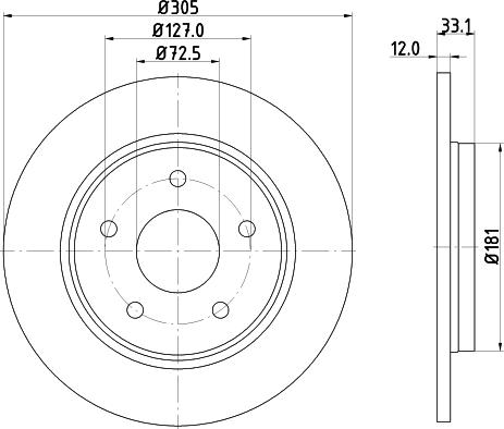 DON PCD12542 - Гальмівний диск autozip.com.ua