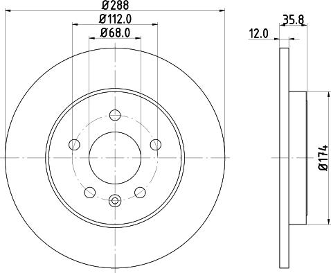 DON PCD12522 - Гальмівний диск autozip.com.ua