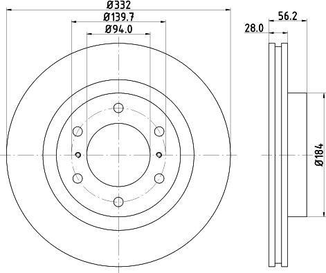 DON PCD12642 - Гальмівний диск autozip.com.ua