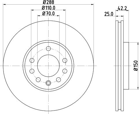 DON PCD12052 - Гальмівний диск autozip.com.ua