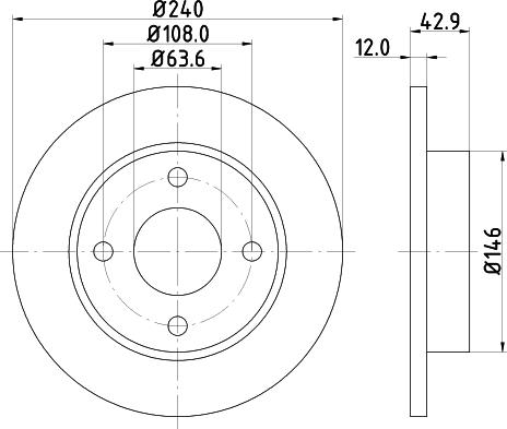 DON PCD12152 - Гальмівний диск autozip.com.ua