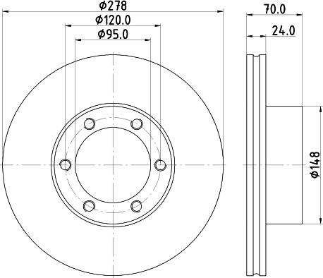 DON PCD17972 - Гальмівний диск autozip.com.ua