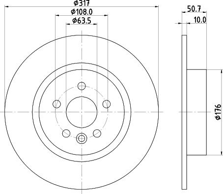 DON PCD17552 - Гальмівний диск autozip.com.ua