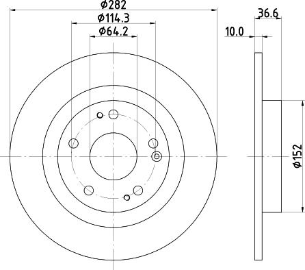 DON PCD17602 - Гальмівний диск autozip.com.ua