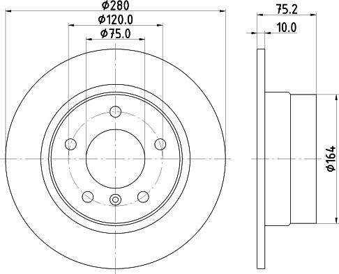 DON PCD20952 - Гальмівний диск autozip.com.ua