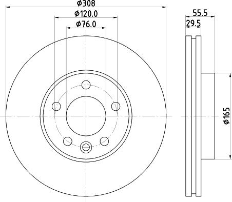 DON PCD20851 - Гальмівний диск autozip.com.ua