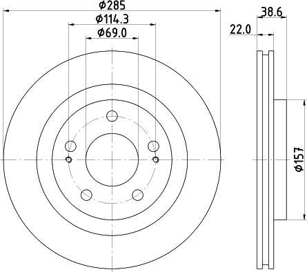 DON PCD20832 - Гальмівний диск autozip.com.ua