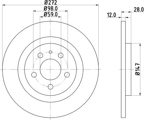 DON PCD21442 - Гальмівний диск autozip.com.ua