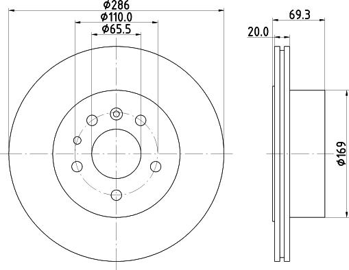 DON PCD21552 - Гальмівний диск autozip.com.ua