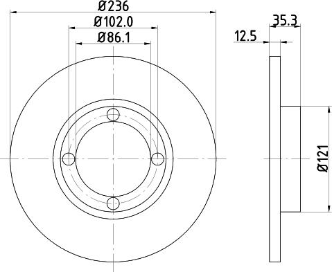 DON PCD21232 - Гальмівний диск autozip.com.ua