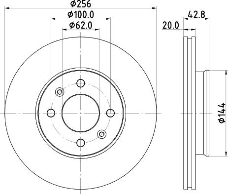 DON PCD23082 - Гальмівний диск autozip.com.ua