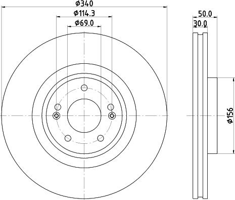 DON PCD22571 - Гальмівний диск autozip.com.ua