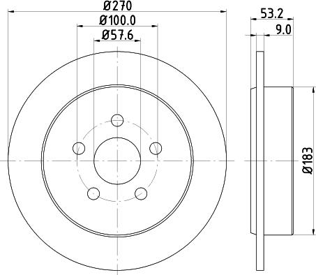 DON PCD22702 - Гальмівний диск autozip.com.ua