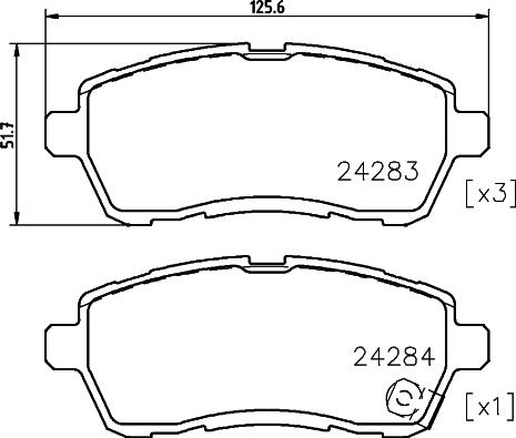 DON PCP1954 - Гальмівні колодки, дискові гальма autozip.com.ua